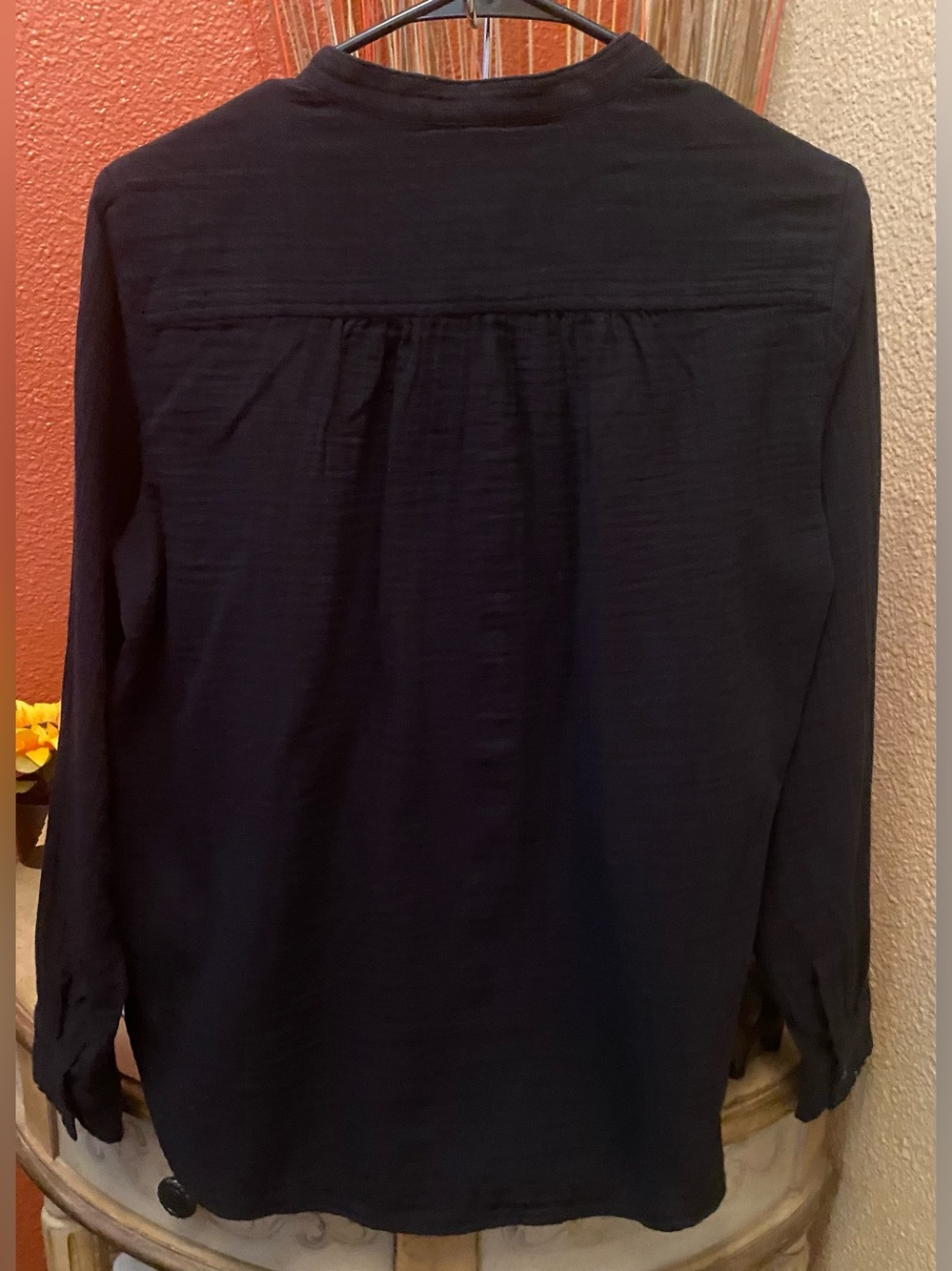 Gap - NEW - Cotton Gauze Oversized Collarless Shirt - Picture 4 of 5
